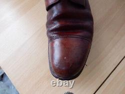 Antique WW1 Military Brown/Oxblood Leather Officers Leather Boots
