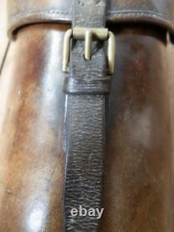 Antique WW1 Officer Single Block Wallet Leather Attachment Straps For A Saddle