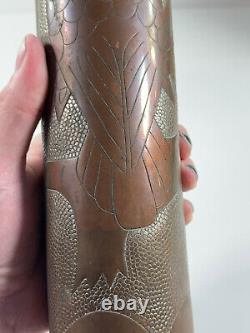 Antique WW1 Shell Trench Art EAGLE peacock LOVELY