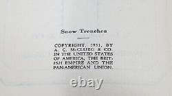 Antique WW1 Snow Trenches Dan Steele Signed 1931 HC Russian US Military History