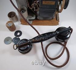 Antique WW1 U. S Army Model 1917 Field Telephone Signal Corps WWI