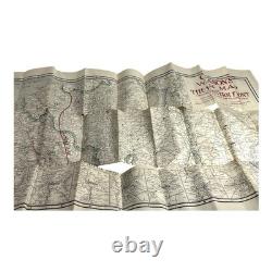 Antique WW1 World War One Clason War Map of Western Front