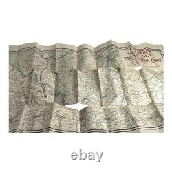 Antique WW1 World War One Clason War Map of Western Front