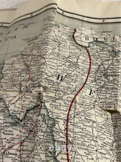 Antique WW1 World War One Clason War Map of Western Front