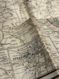 Antique WW1 World War One Clason War Map of Western Front