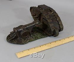 Antique WWI Cannon & Army Tank, Starkies Patent Mechanical Penny Bank