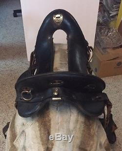 Antique WWI McClellan Cavalry Saddle with Solid Nickel Stirrups