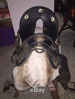 Antique WWI McClellan Cavalry Saddle with Solid Nickel Stirrups