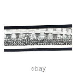 Antique WWI Panoramic Soldiers Photo Camp Jackson SC Framed Yard-Long