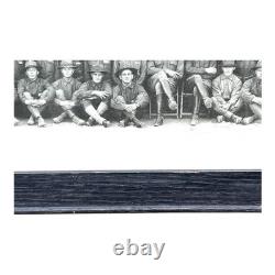 Antique WWI Panoramic Soldiers Photo Camp Jackson SC Framed Yard-Long