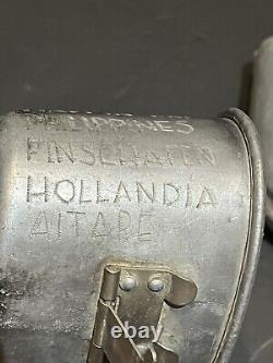 Antique WWI US Army Etched Engraved Initials New Guinea Philippines Canteen