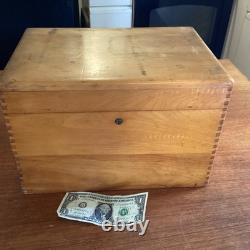Antique WWI US Navy Dovetail Pine Sailor's Nautical Ditty Box. 6 Compartments