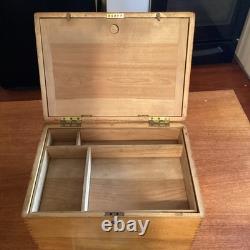 Antique WWI US Navy Dovetail Pine Sailor's Nautical Ditty Box. 6 Compartments