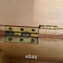 Antique WWI US Navy Dovetail Pine Sailor's Nautical Ditty Box. 6 Compartments