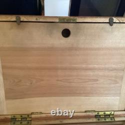 Antique WWI US Navy Dovetail Pine Sailor's Nautical Ditty Box. 6 Compartments