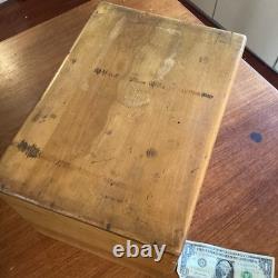 Antique WWI US Navy Dovetail Pine Sailor's Nautical Ditty Box. 6 Compartments