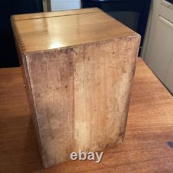 Antique WWI US Navy Dovetail Pine Sailor's Nautical Ditty Box. 6 Compartments