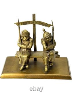 Antique WW One Bronze Memorial France & Germany Soldiers After War Sculpture