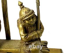 Antique WW One Bronze Memorial France & Germany Soldiers After War Sculpture