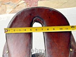 Antique World War 1 Cavalry Saddle Brown Leather with Apron/Fenders Whitman Antique World War 1 Cavalry Saddle Brown Leather with Apron/Fenders Whitman
