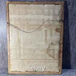Antique World War 1 Framed Artwork OVER THE TOP U. S. A Renesch 17x13