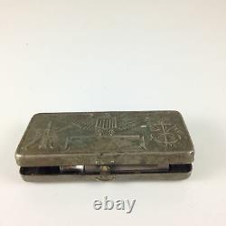 Antique World War 1 Gillette Razor In Beautiful Metal American Eagle Case