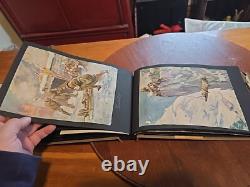 Antique World War 1 Our Boys In Khaki Photo Album & Scrapbook 45+ Pages FULL