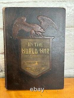 Antique World War I Buffalo County Nebraska Remembrance Book Hardcover 1919