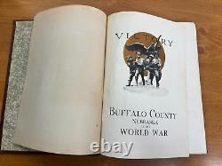 Antique World War I Buffalo County Nebraska Remembrance Book Hardcover 1919