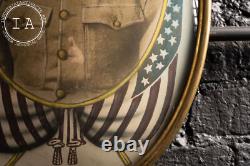 Antique World War One Convex Glass Solider Portrait