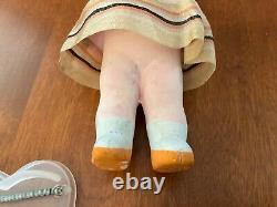 Antique World War One US Military Carnival Chalkware Kewpie Doll Very Rare