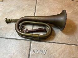 Antique Wurlitzer WW1 Brass Bugle, PHILA. DEPOT SPEC. 1152, dated 2-28-18
