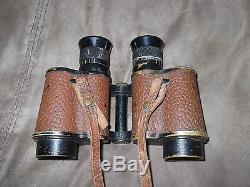 Antique Ww1 Wwi Military Binoculars No. E 202222 Us Army Signal Corps Talbot Reel