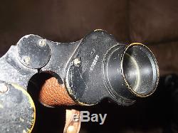 Antique Ww1 Wwi Military Binoculars No. E 202222 Us Army Signal Corps Talbot Reel