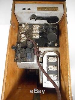 Antique Wwi Field Telephone Kellogg Model 1917 Signal Corps U. S. Army Morse Code