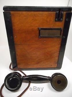 Antique Wwi Field Telephone Kellogg Model 1917 Signal Corps U. S. Army Morse Code