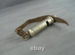 Antique Wwi J. Hudson & Co. Birmingham Trench Whistle 1914 With Lanyard