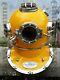 Antique Yellow Marine Scuba Divers Diving Helmet US Navy Mark V Deep Sea Boston
