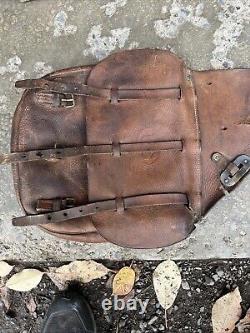 Antique us cavalry Saddle Bags With Liners