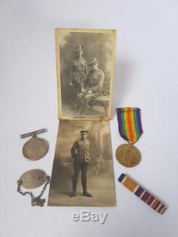 Auc1 Australian WWI Pr Brit War Medal & Allied Victory 38 Bn AIF w Photos etc