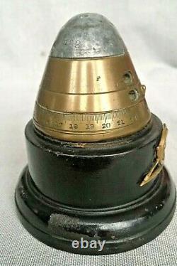 Authentic WW1 Trench Art Relic Ornamental Mounted Wooden Base Paperweight