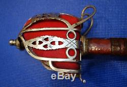 Authentic WW1 era Scottish infantry officer's basket hilted claymore broad sword