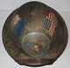 Awesome WW1 USMC Marine 2nd Division Painted Helmet with Flags & EGA Insignia