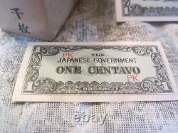 BRICK OF WORLD WAR II Philippines ONE CENTAVO NOTE Japanese OCCUPATION CURRENCY
