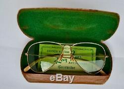 B&L RAY BAN USA SUNGLASSES WWI 12K GF aviator ANTY-GLARE RB3 lenses Excellent 52