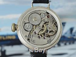 Beautiful Silver Dennison Cased Marvin WW1 Trench Watch The Perfect Trench Watch