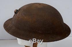 Beautiful WW1 USMC Helmet with EGA Liner & Chinstrap