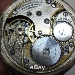 Birmingham 1926 hallmarked silver gents OMEGA WW1 style trench wristwatch