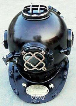 Brass Antique Diving Helmet US Navy Mark V Deep Sea Marine Divers Scuba Boston