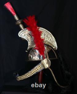 Brass French Cuirassier Officer's Helmet Napoleon Style Helmet w Stand